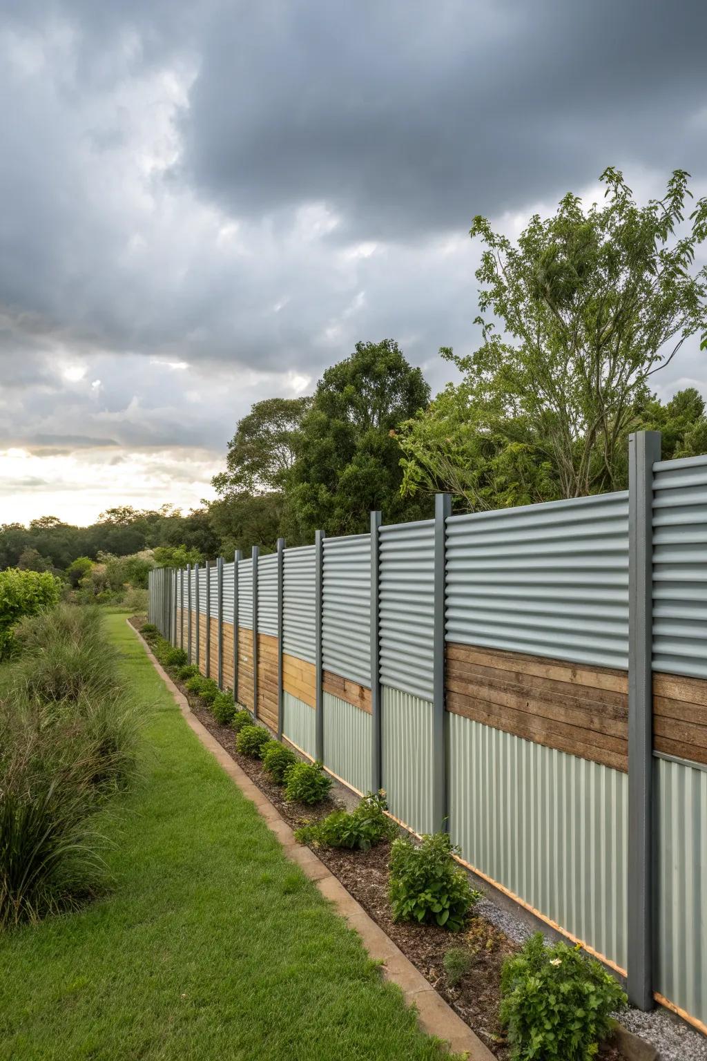Varying panel heights create a dynamic and engaging fence design.