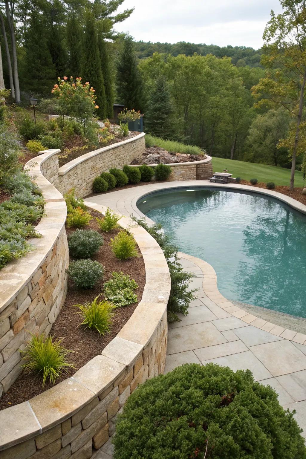 Create harmony with a gracefully curved wall.