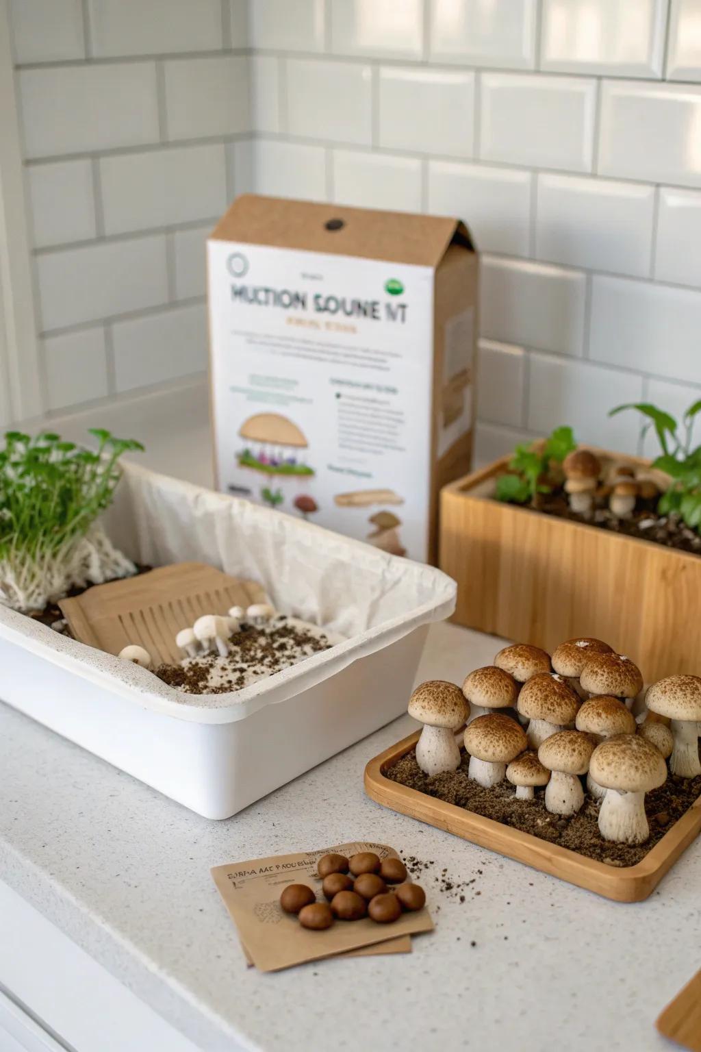 Homegrown mushrooms ready for culinary adventures.