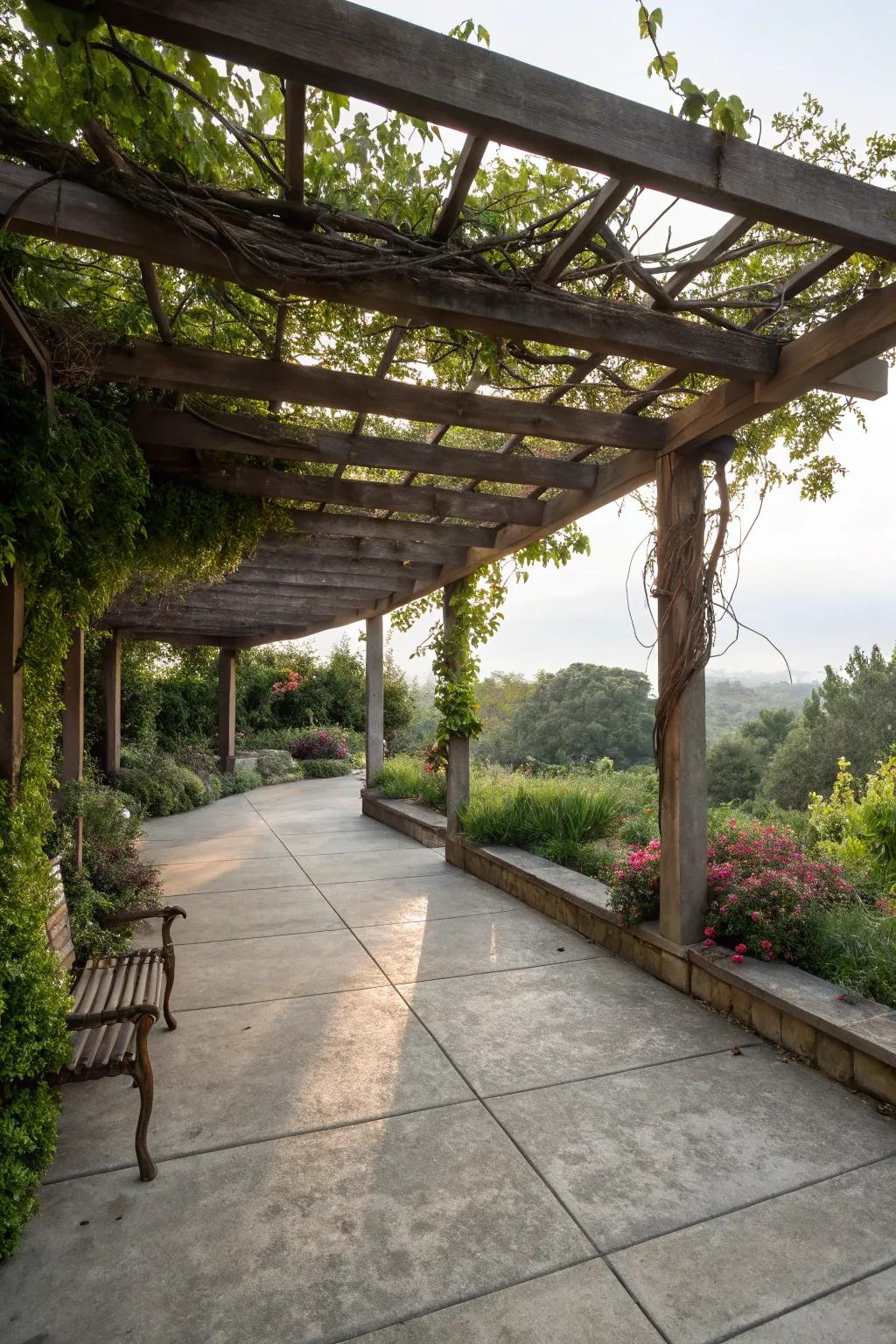 Enhance your patio with a stylish pergola.