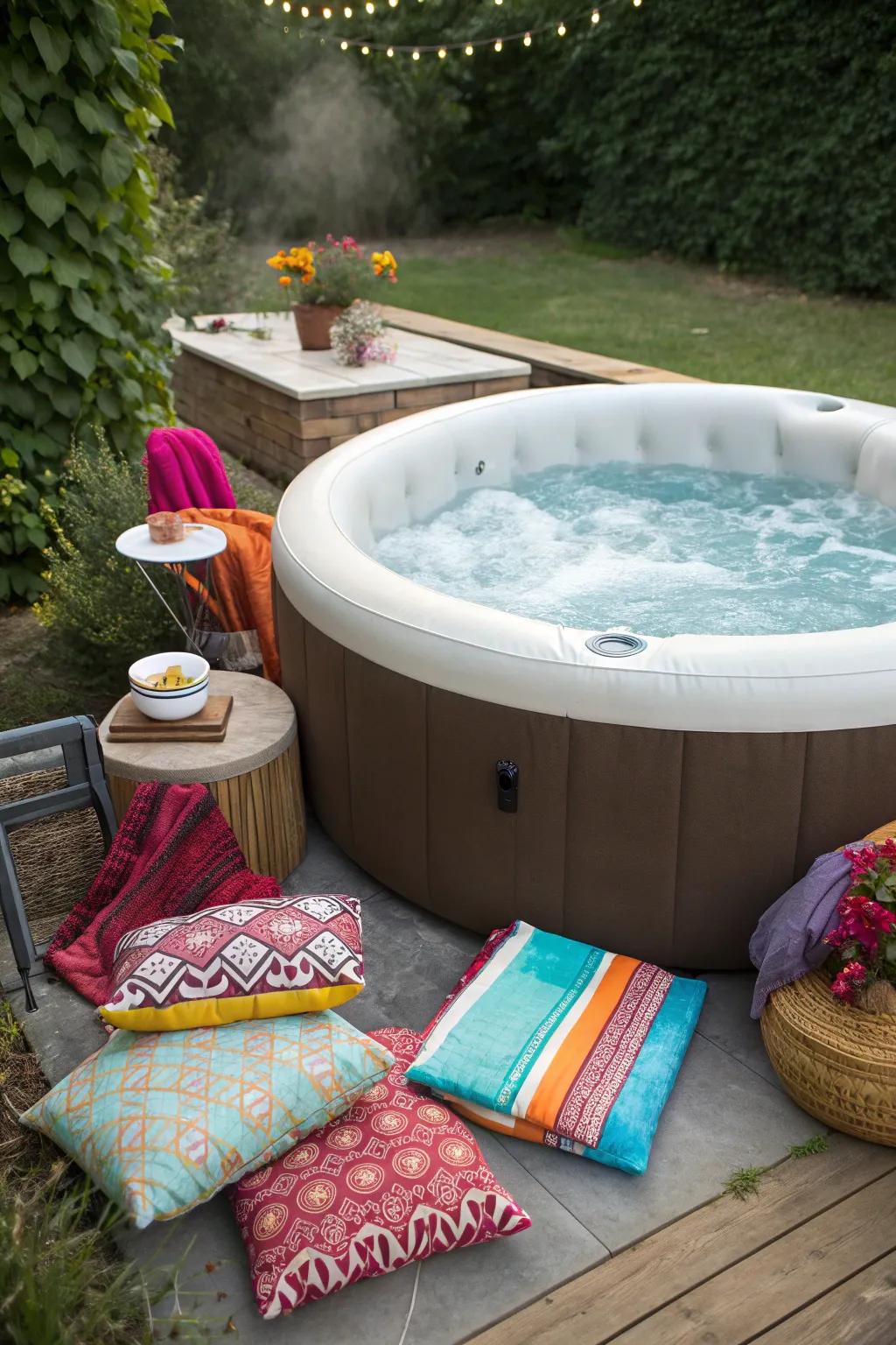 Enhance comfort with luxurious textiles and cushions.