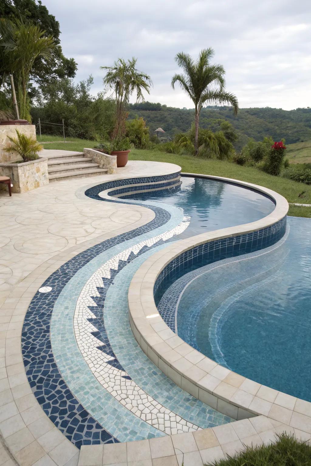 Express your style with uniquely shaped pool designs.