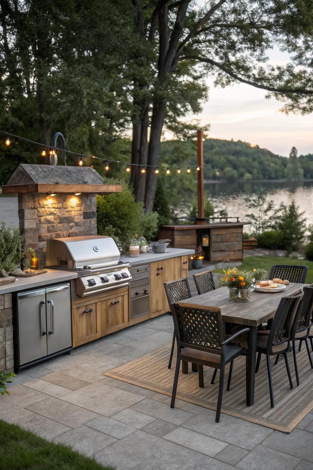 Enhance outdoor entertaining with a well-equipped outdoor kitchen.
