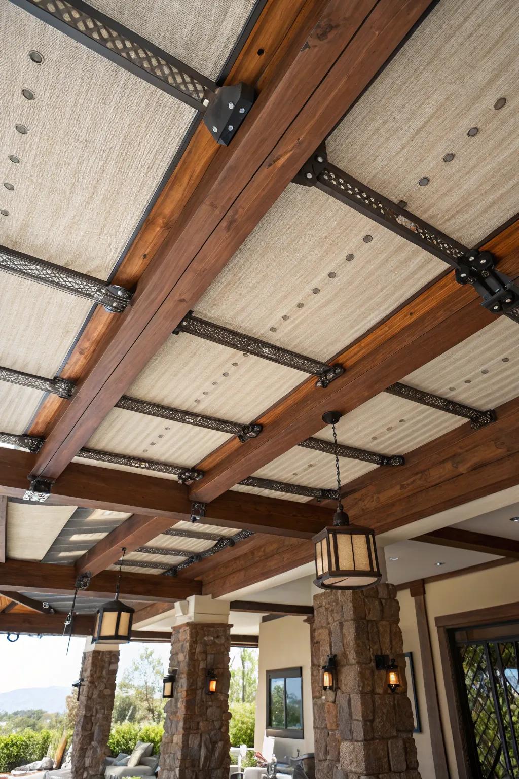 A mix of textures adds depth and interest to your ceiling.