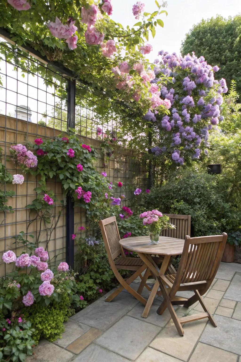 Turn your fence into a flowering masterpiece.