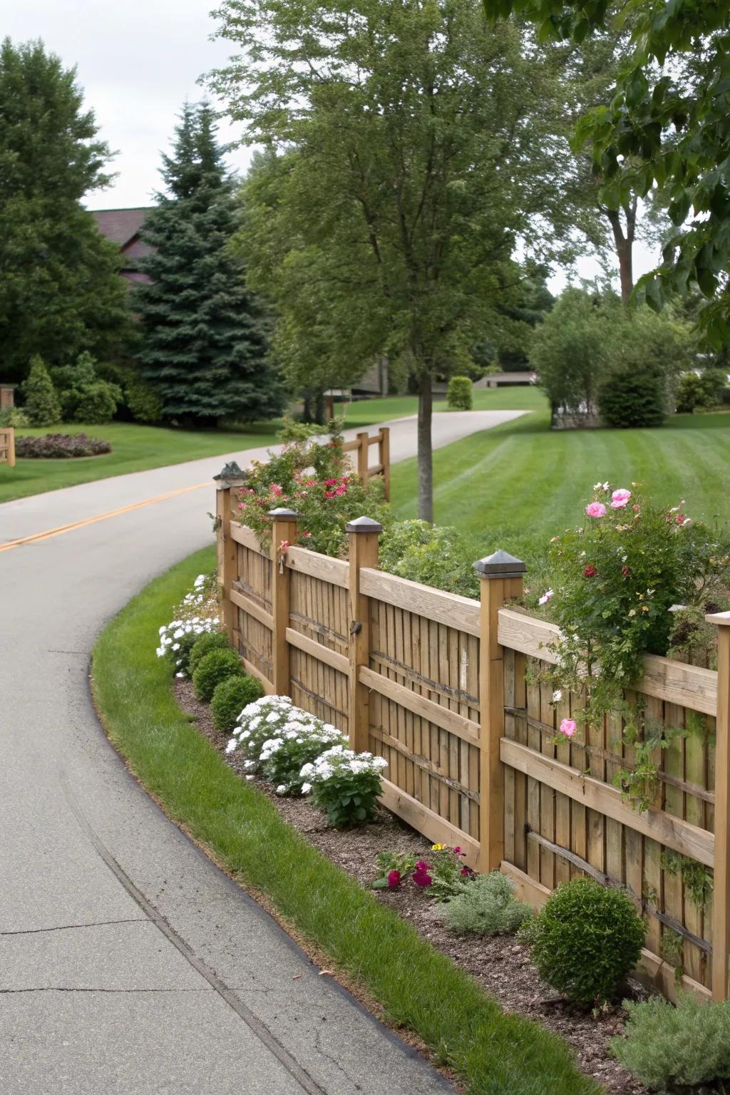 Define borders with short decorative fences.