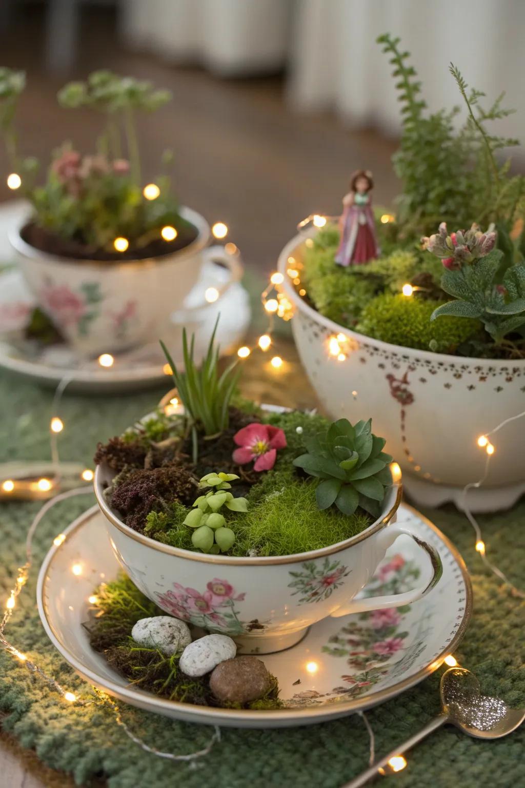 Repurposed vintage items add character and charm to your garden.