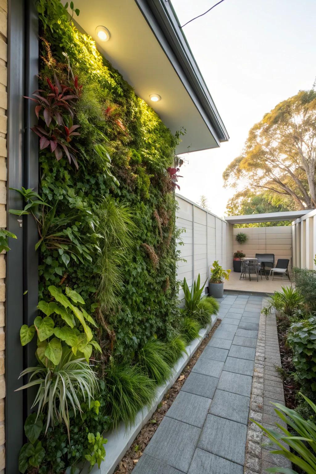 Save space with a stunning vertical garden.