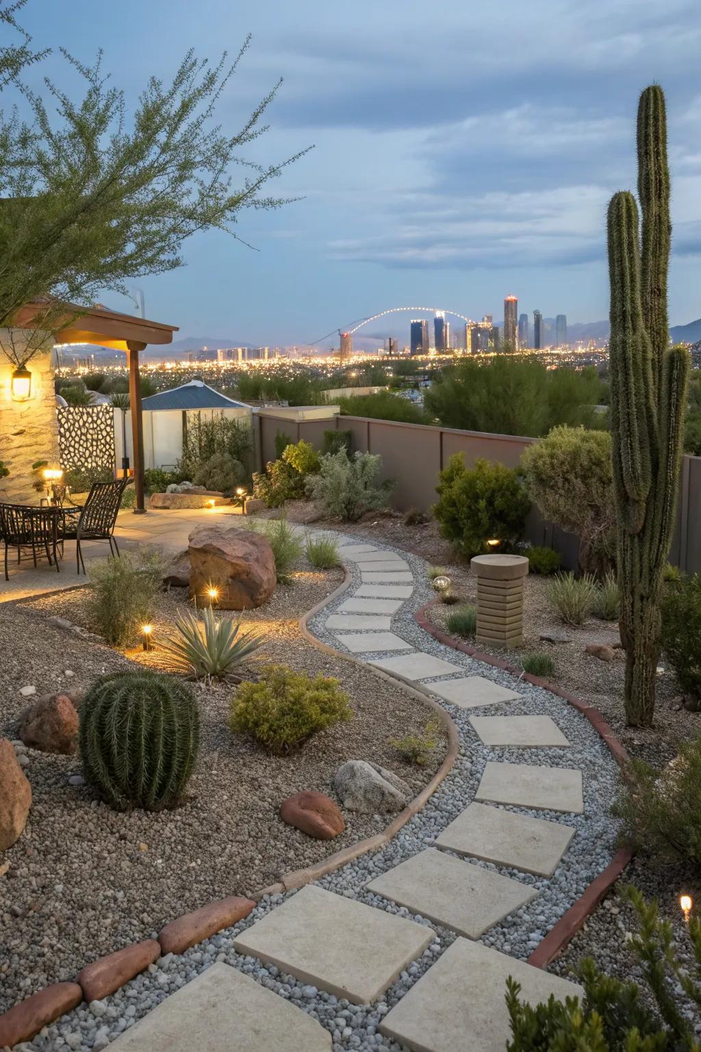Gravel elements add style and functionality.