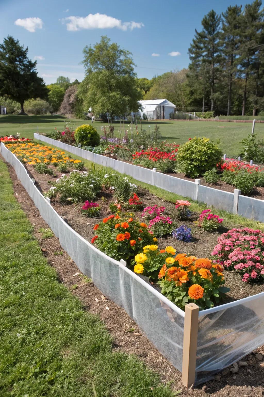 Plastic edging offers flexibility and ease