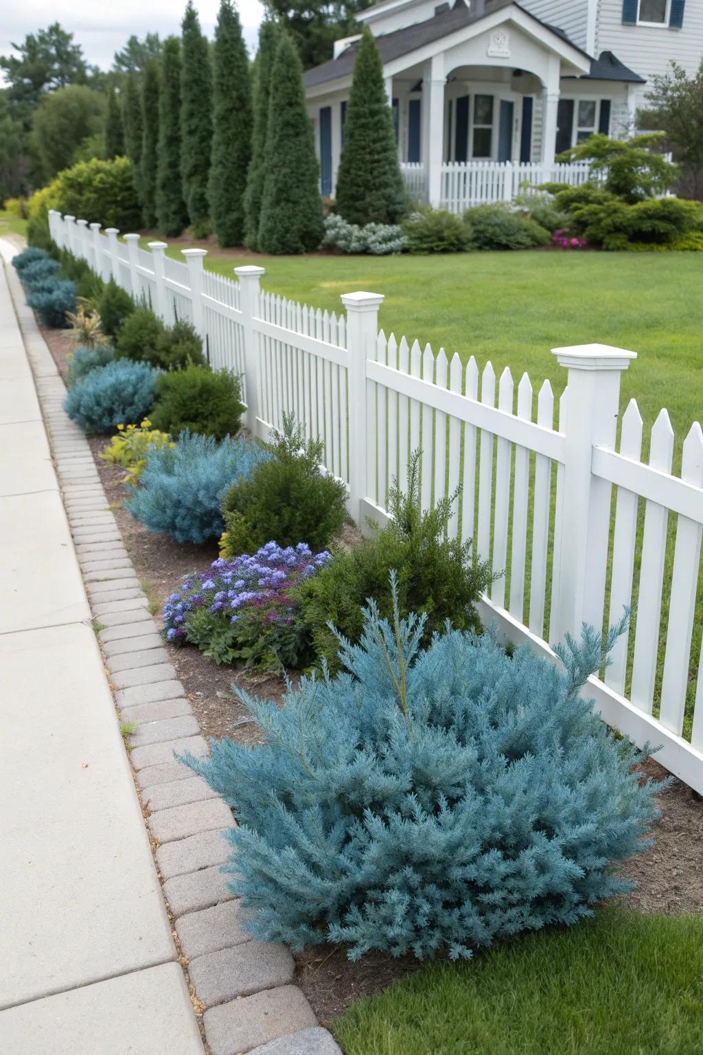 Blue Star Juniper provides unique color and easy care.