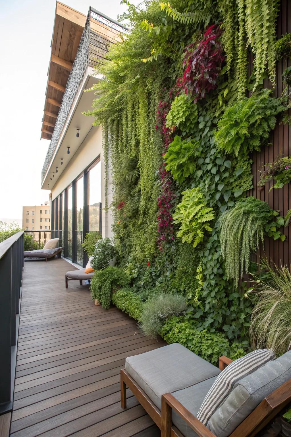 Add a green touch with vertical gardens
