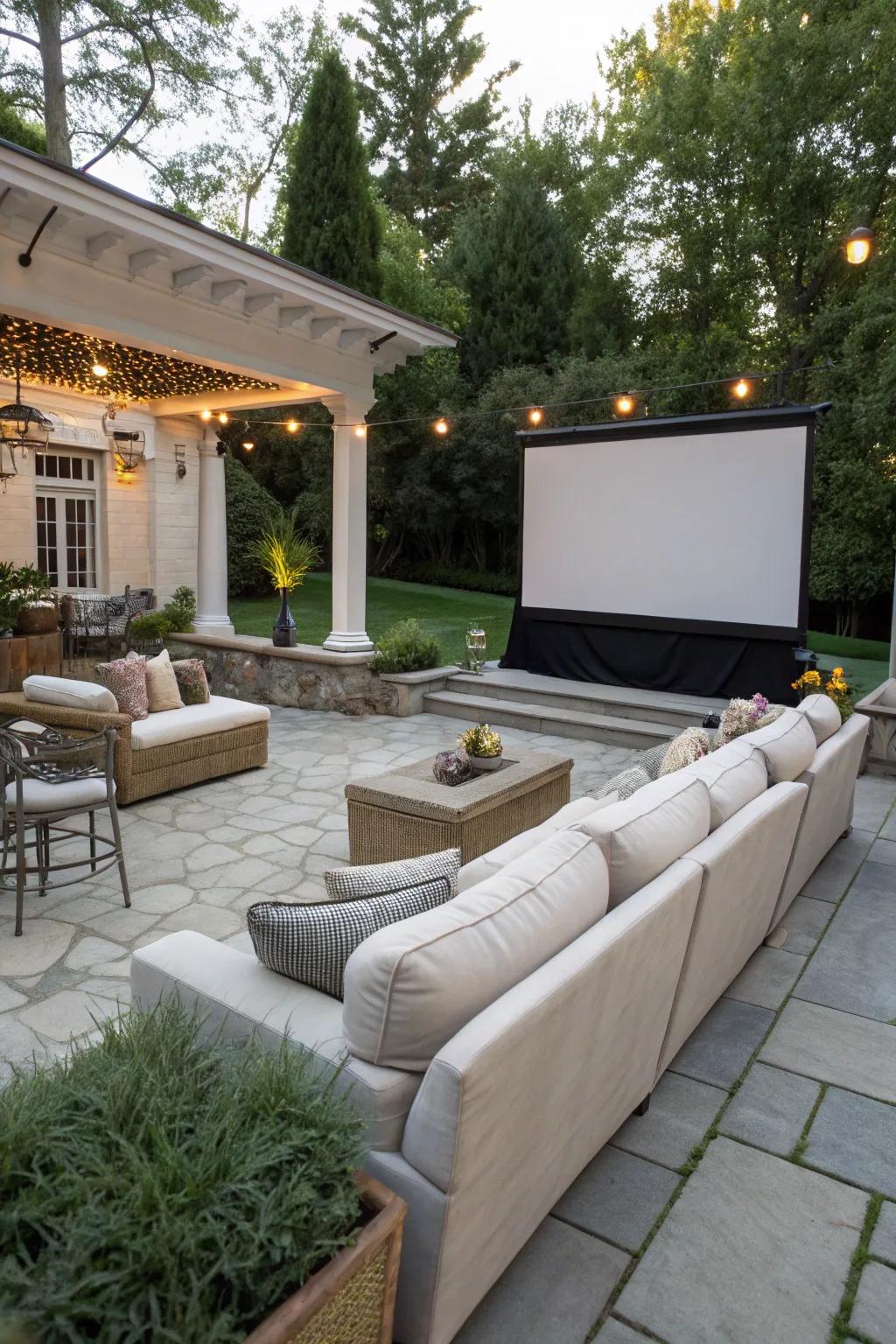 Outdoor entertainment area for memorable evenings.