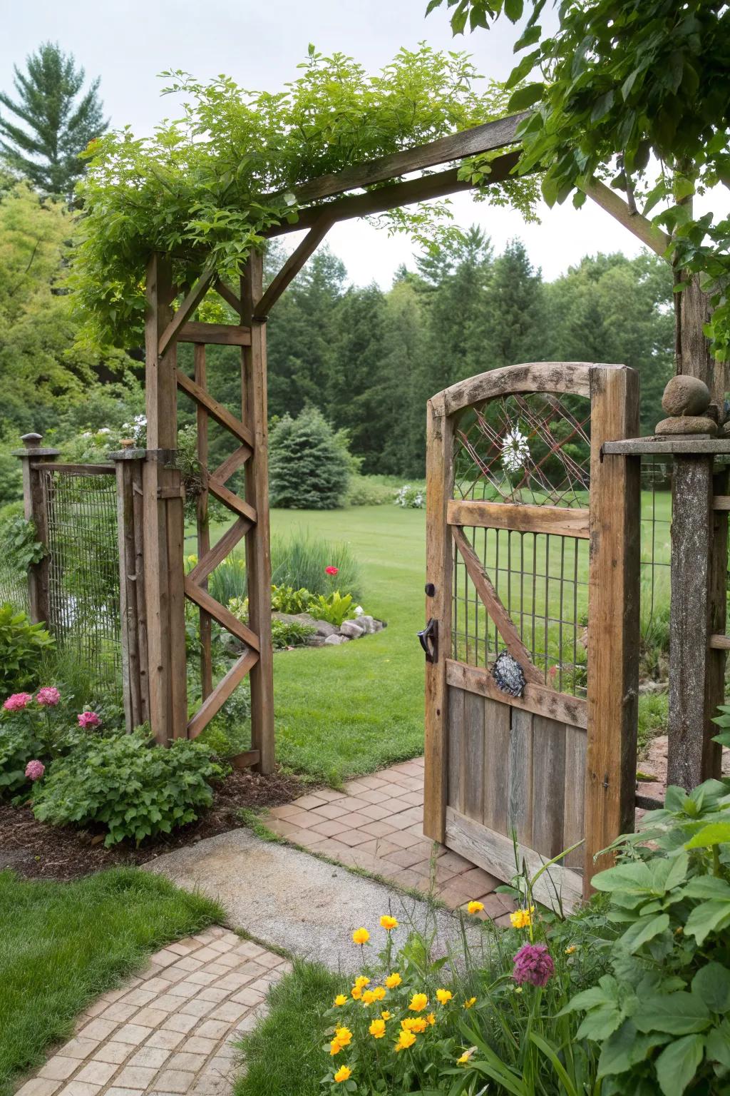 Eco-friendly gates marry sustainability with style.