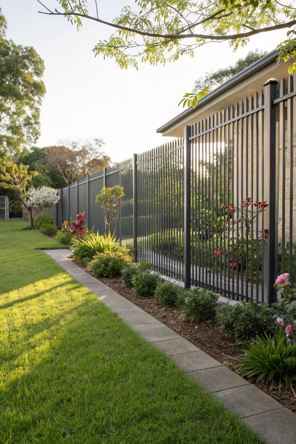 Vertical slats add elegance and height.