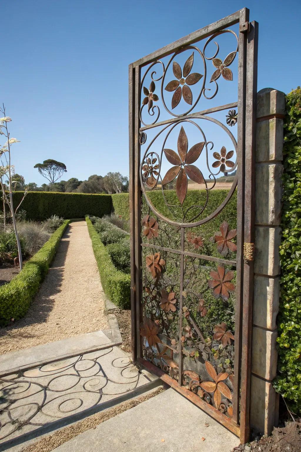 Recycled metal gate combines sustainability with style
