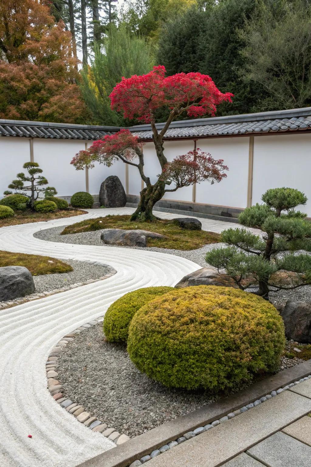 Minimalist planting creates impactful visual statements.