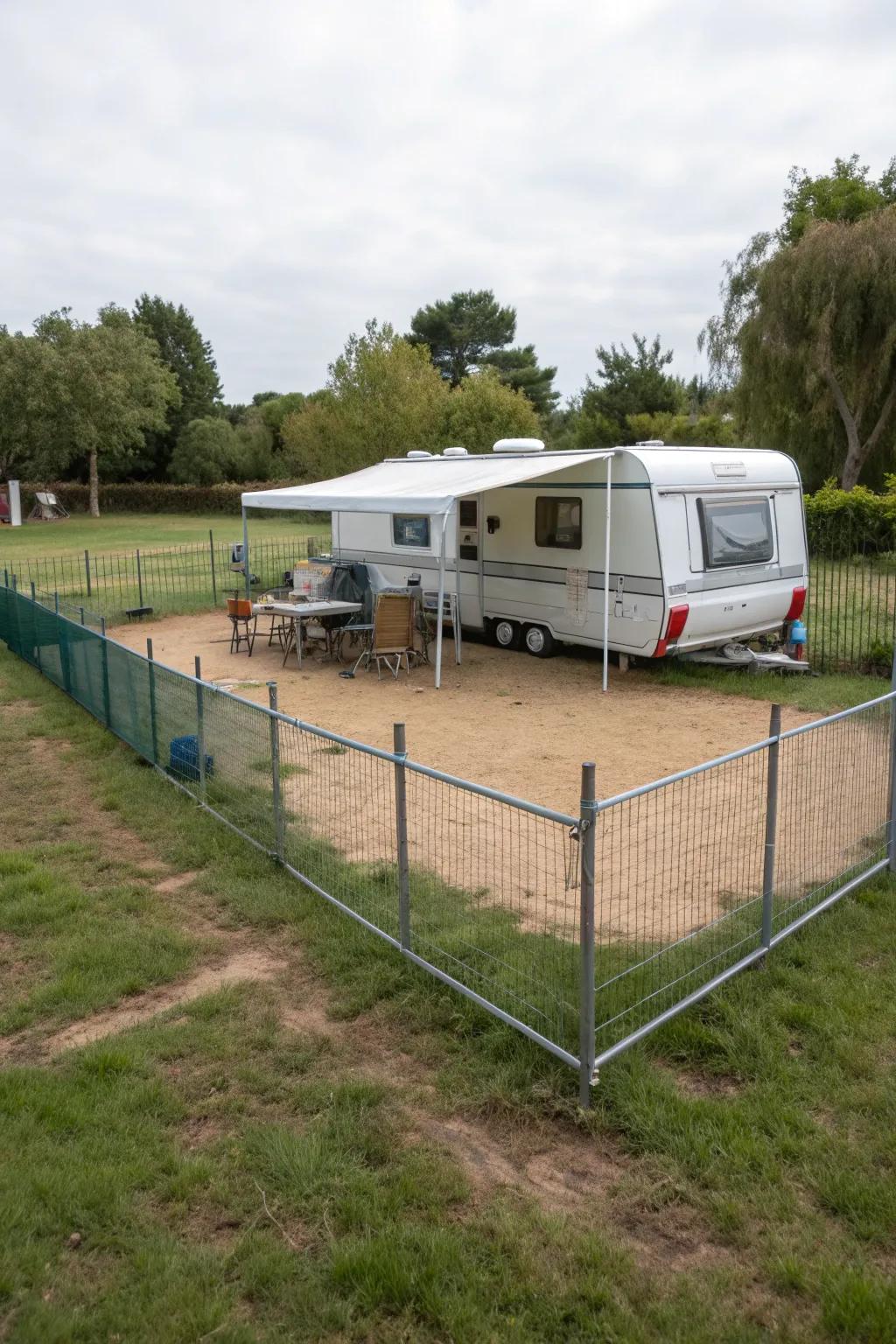 Portable fences offer flexibility for dynamic outdoor spaces.