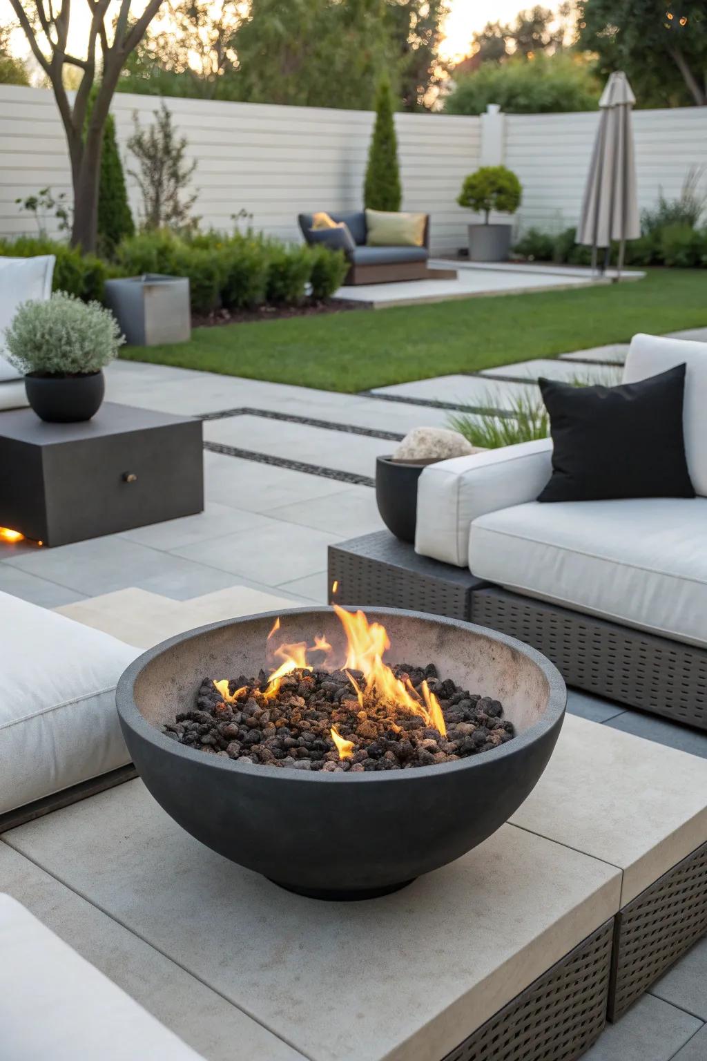 Simple and striking fire bowl design.