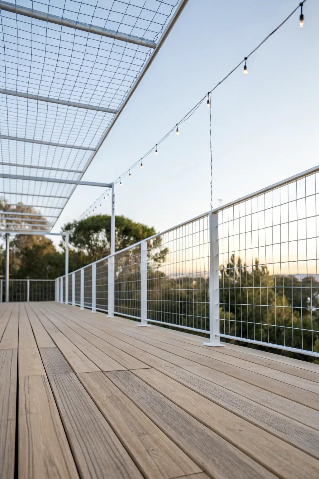 Floating panels offer a contemporary, airy look.