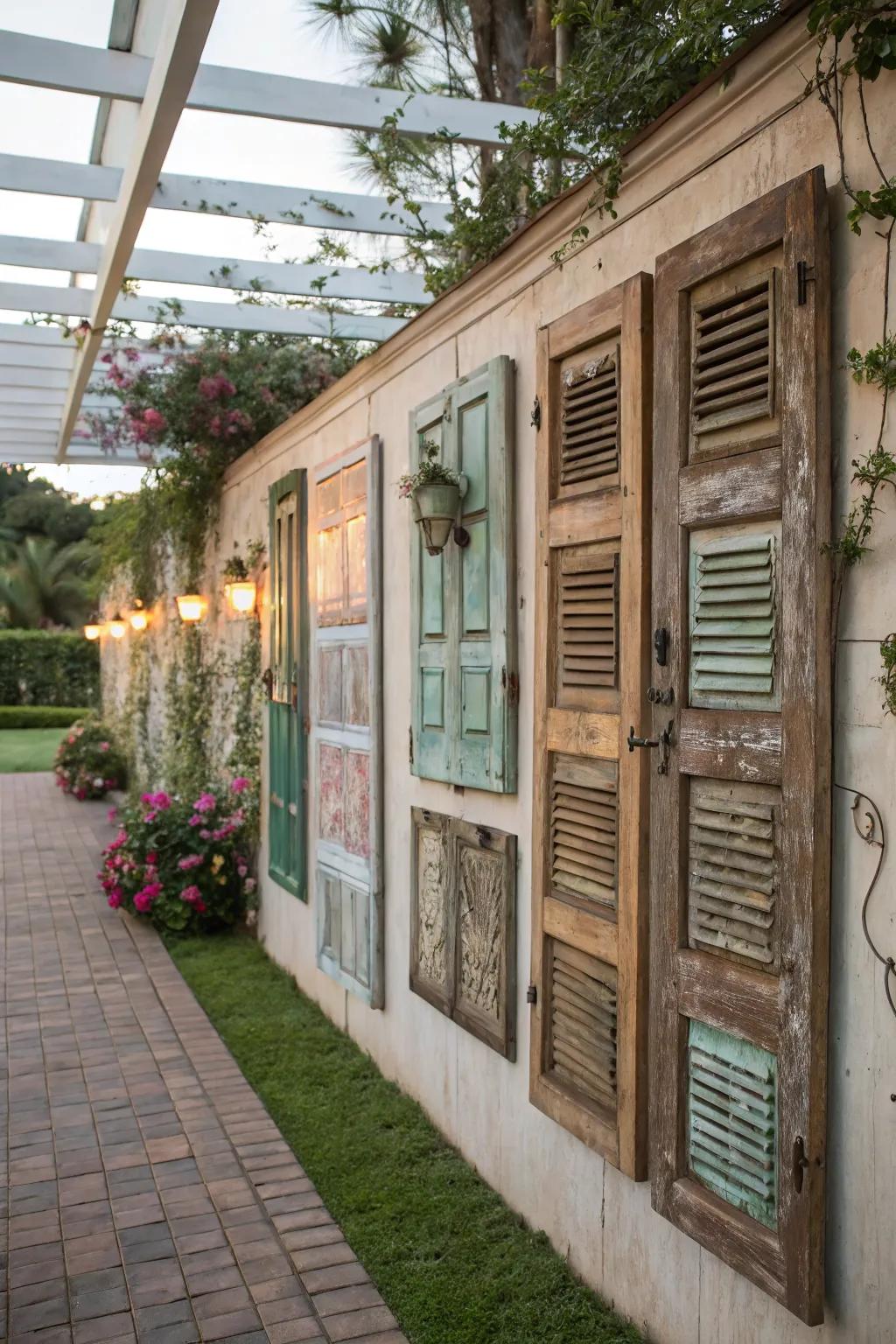 Reclaimed materials offer a sustainable and charming decor option.