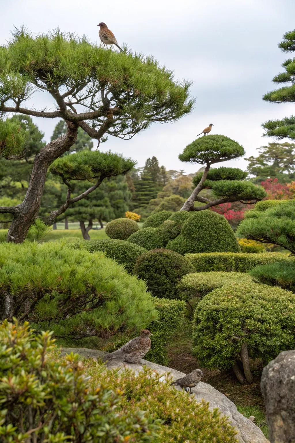 Welcome wildlife to your garden with mugo pines.