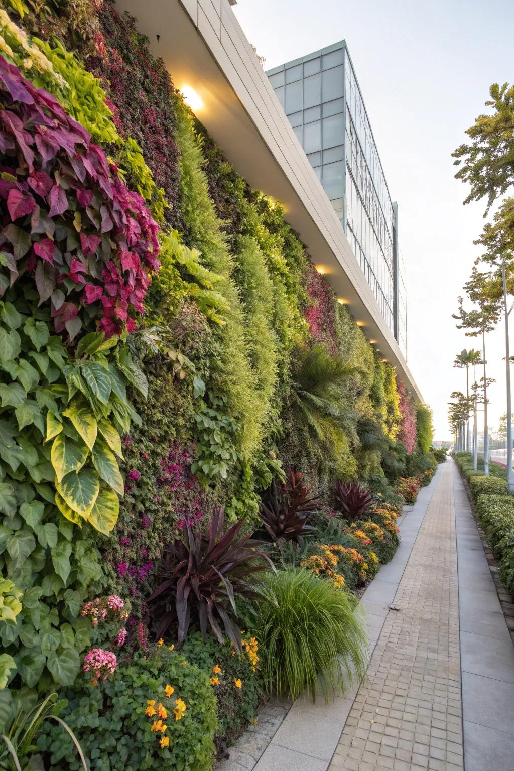 Make a statement with vertical gardens.