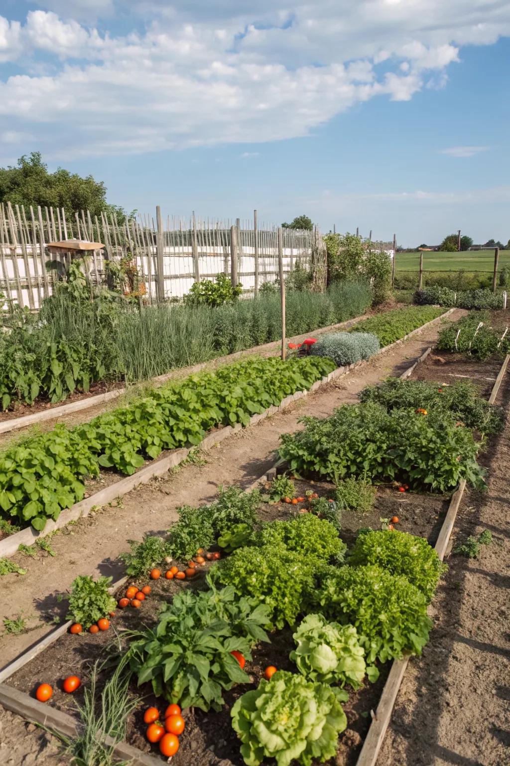 Grow your own herbs and veggies with an edible garden.