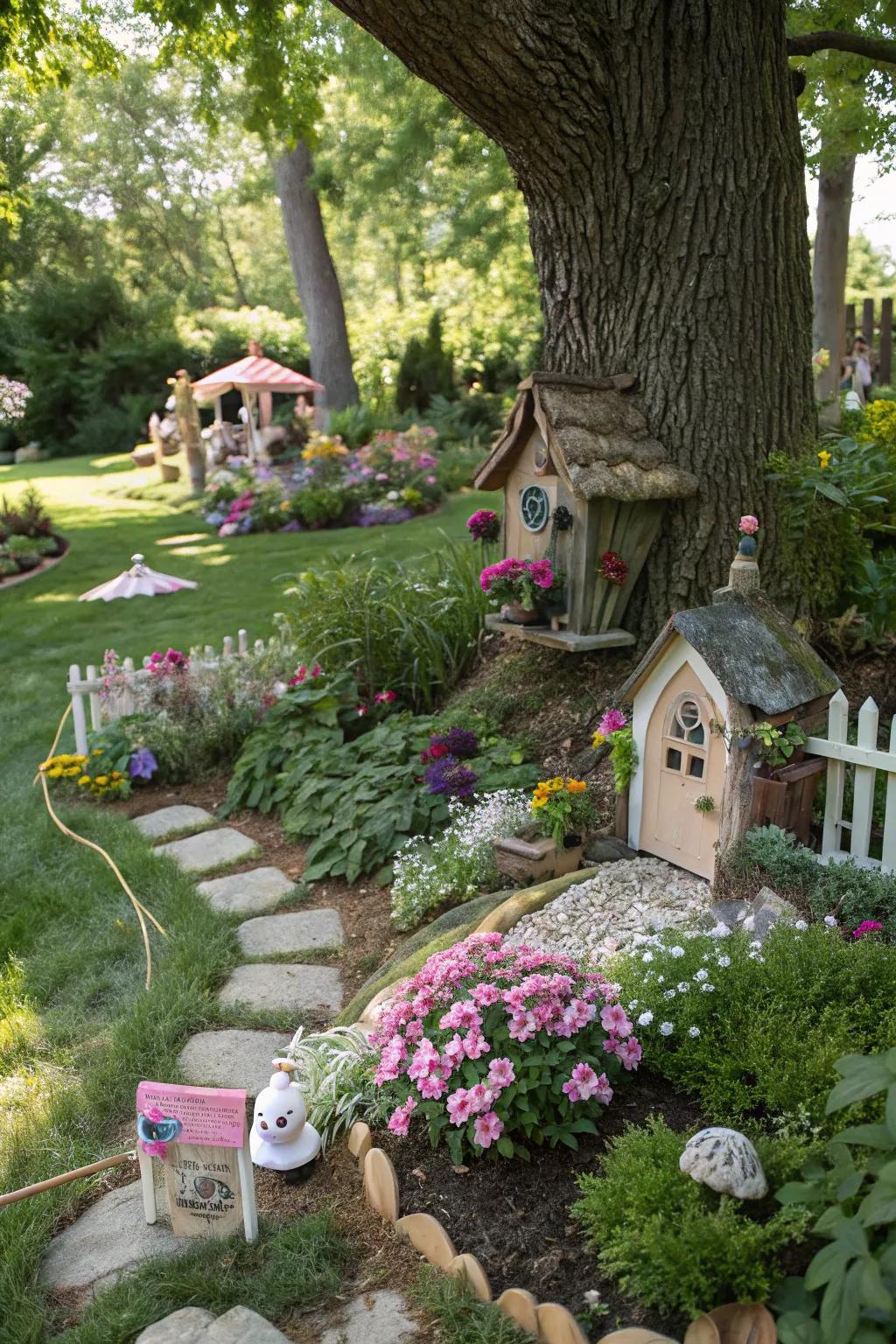 Spark imagination with a mystical fairy garden tucked in nature.