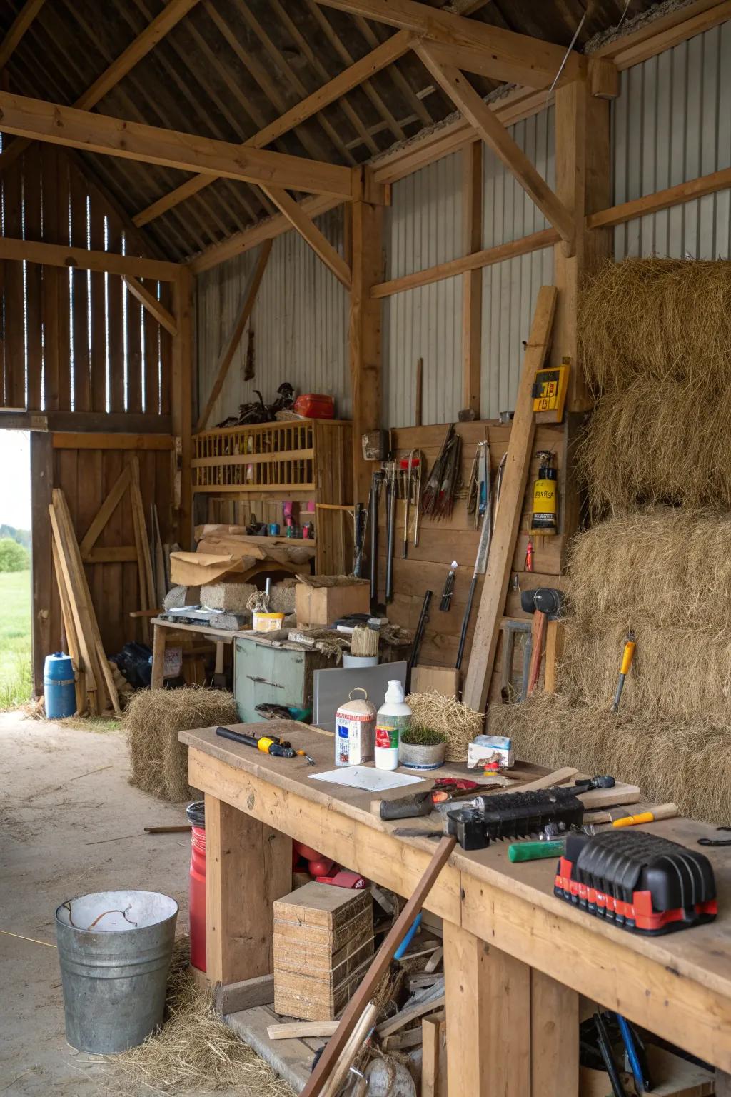 A creative workshop space ready for DIY projects.