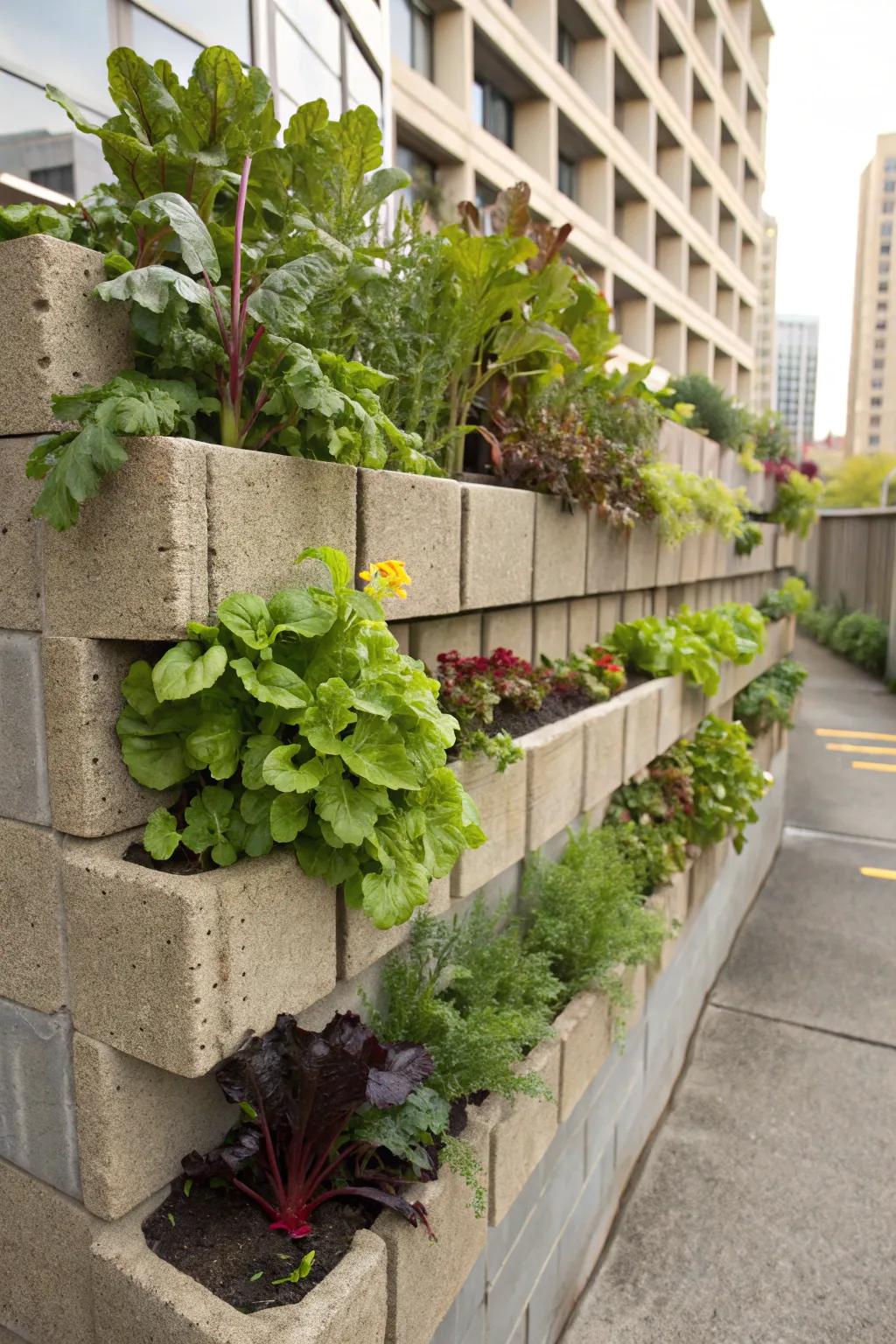 Harvest fresh produce from your very own wall garden.