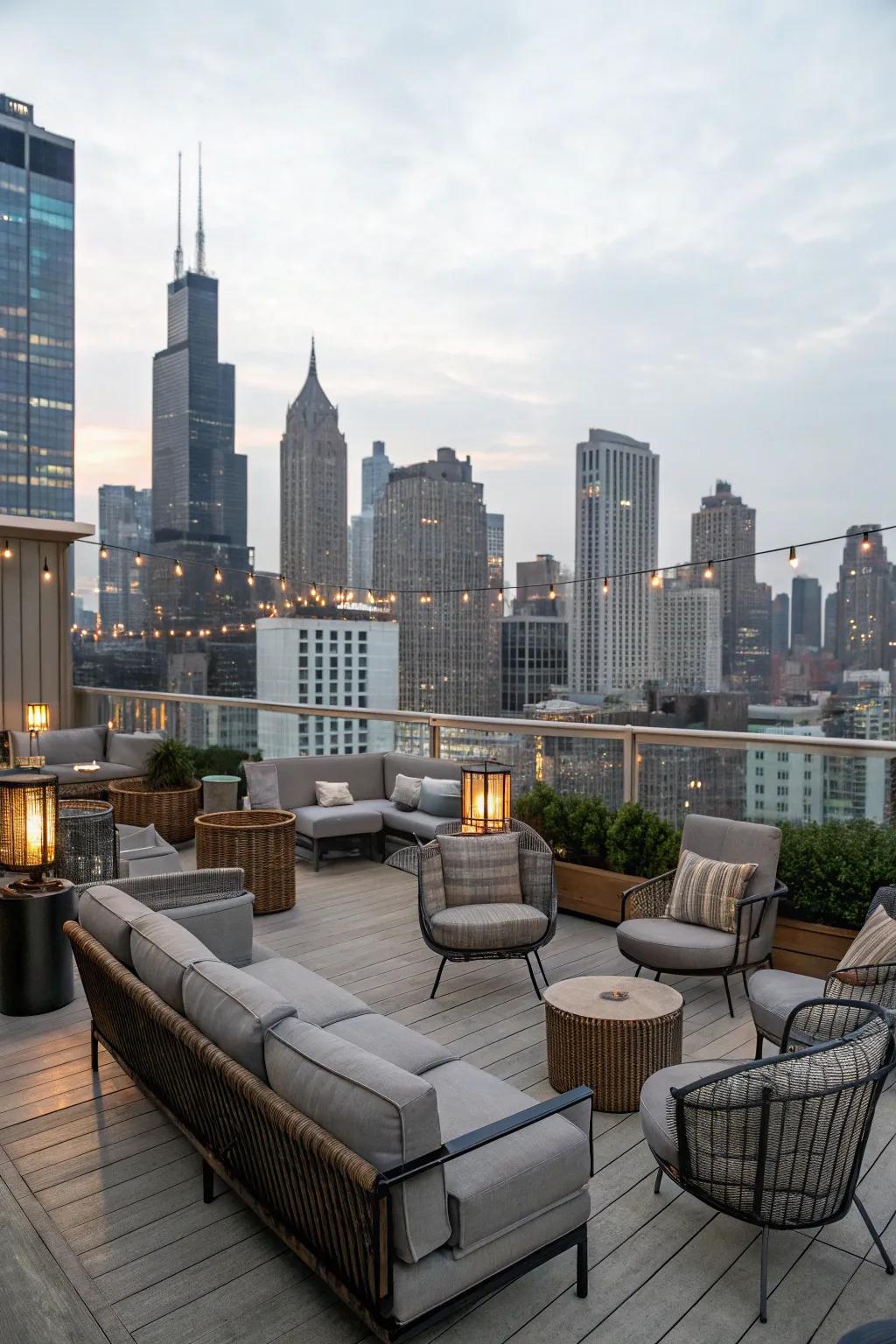 Experience elevated views with a rooftop deck.