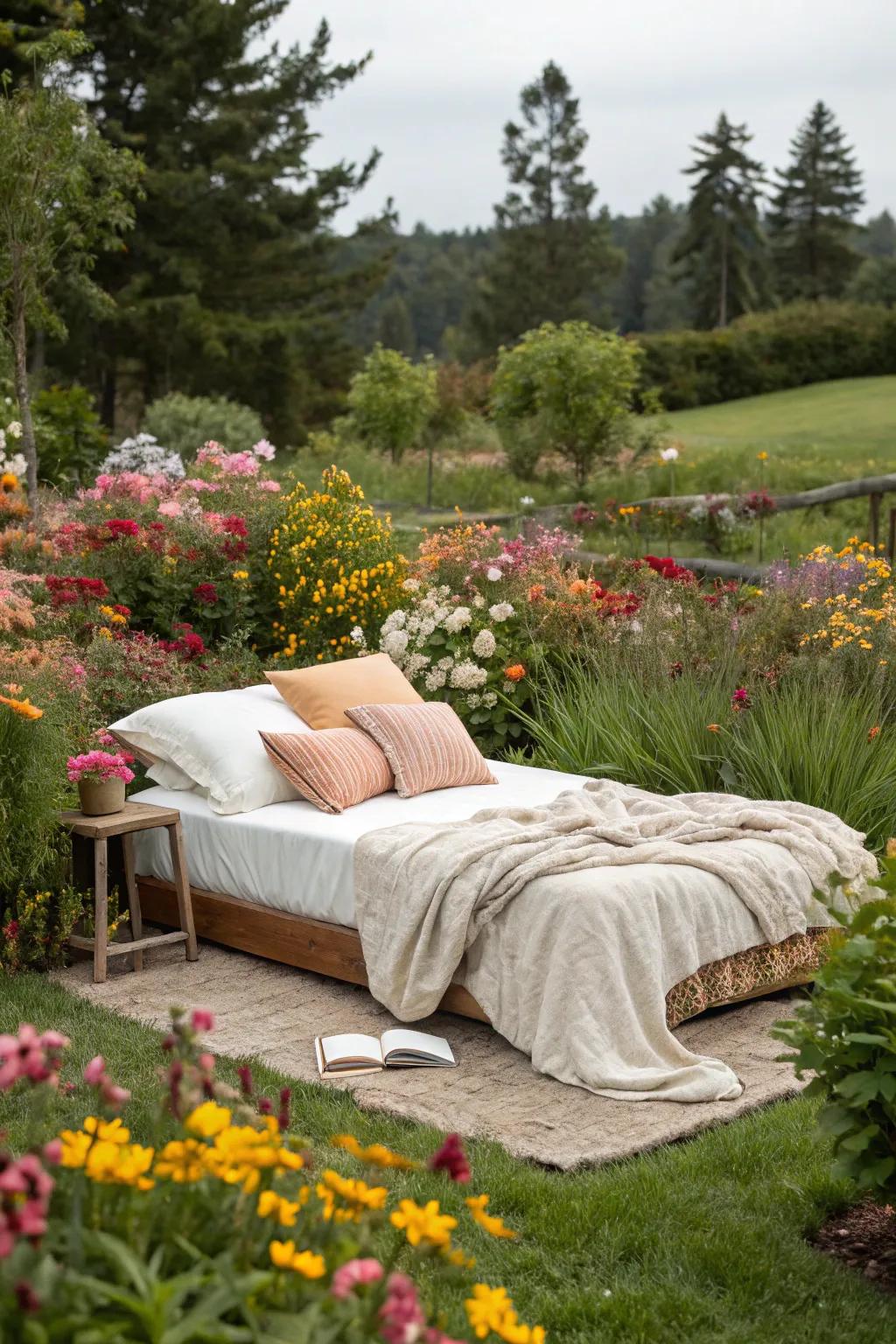 Let nature embrace you in a garden setting.