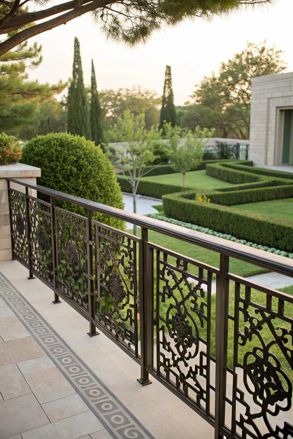 Geometric patterns create a dynamic and modern appeal.