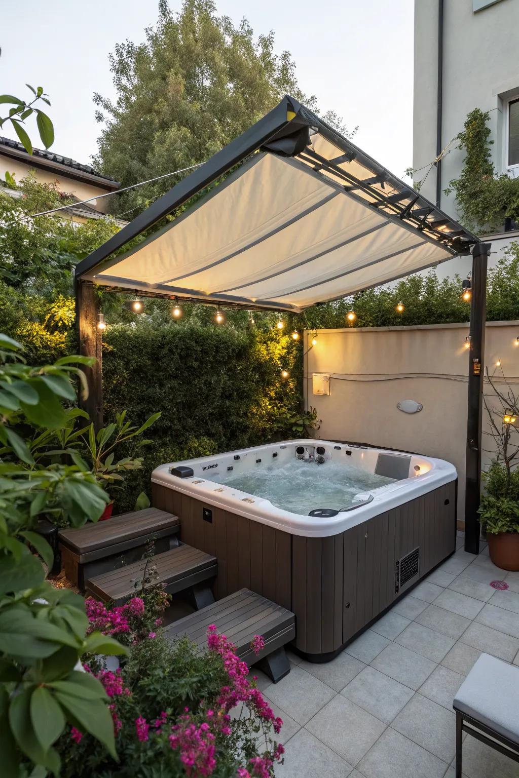 A canopy offers protection from the elements with style.