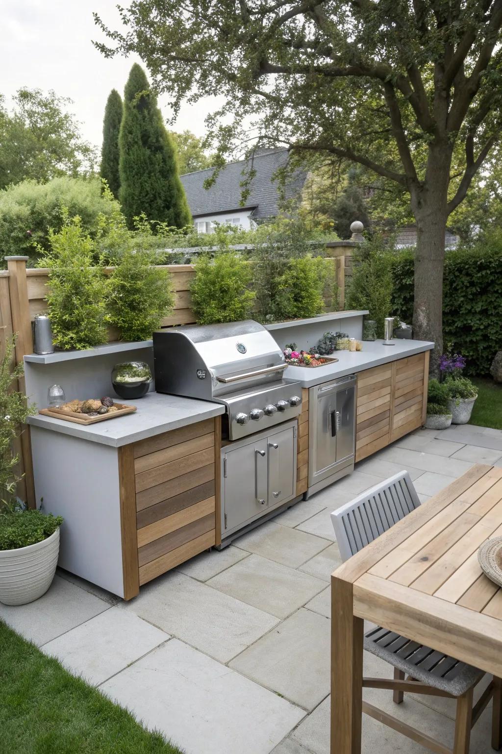 Maximize space with fold-down worktops.