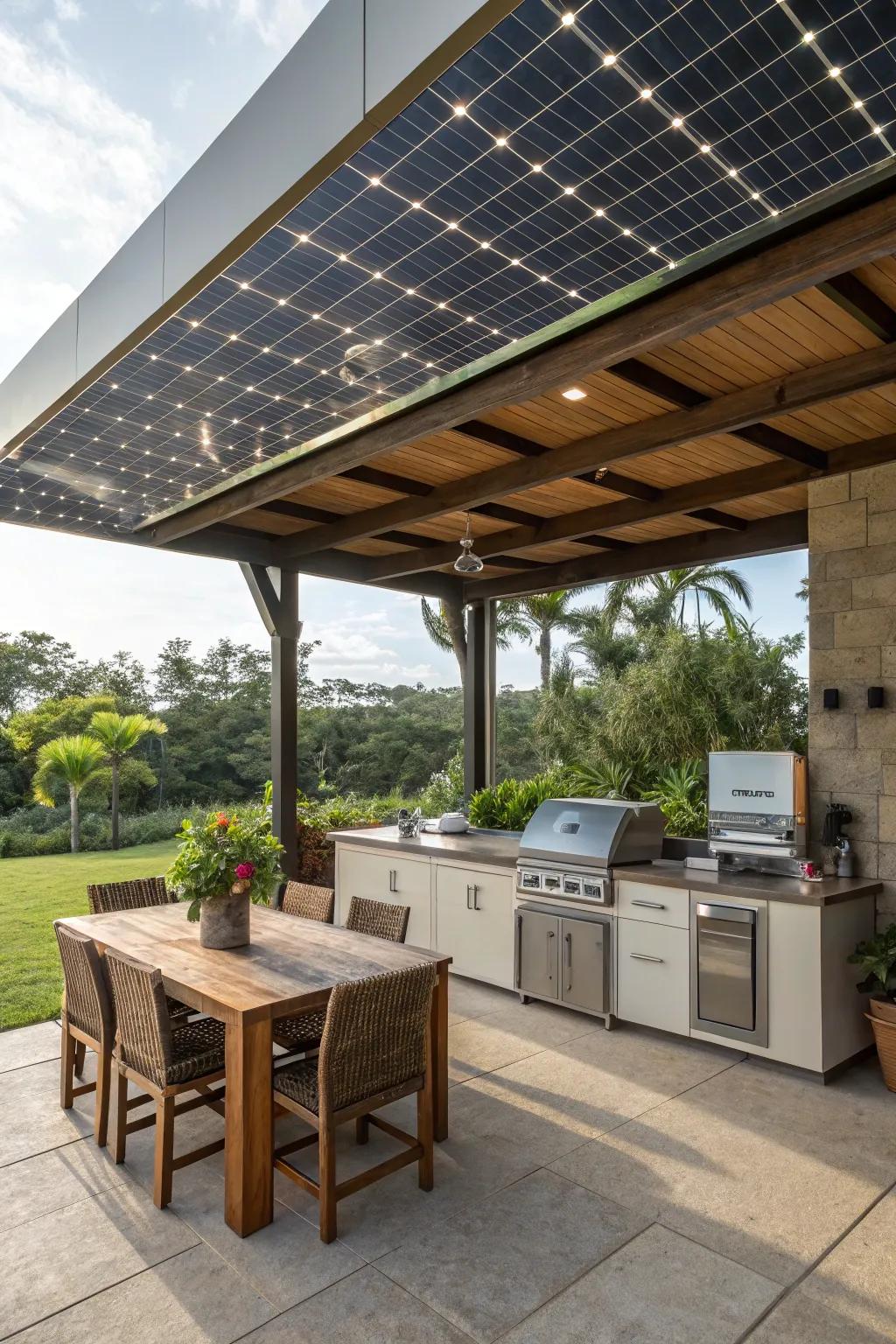Solar power: a sustainable choice for your kitchen.