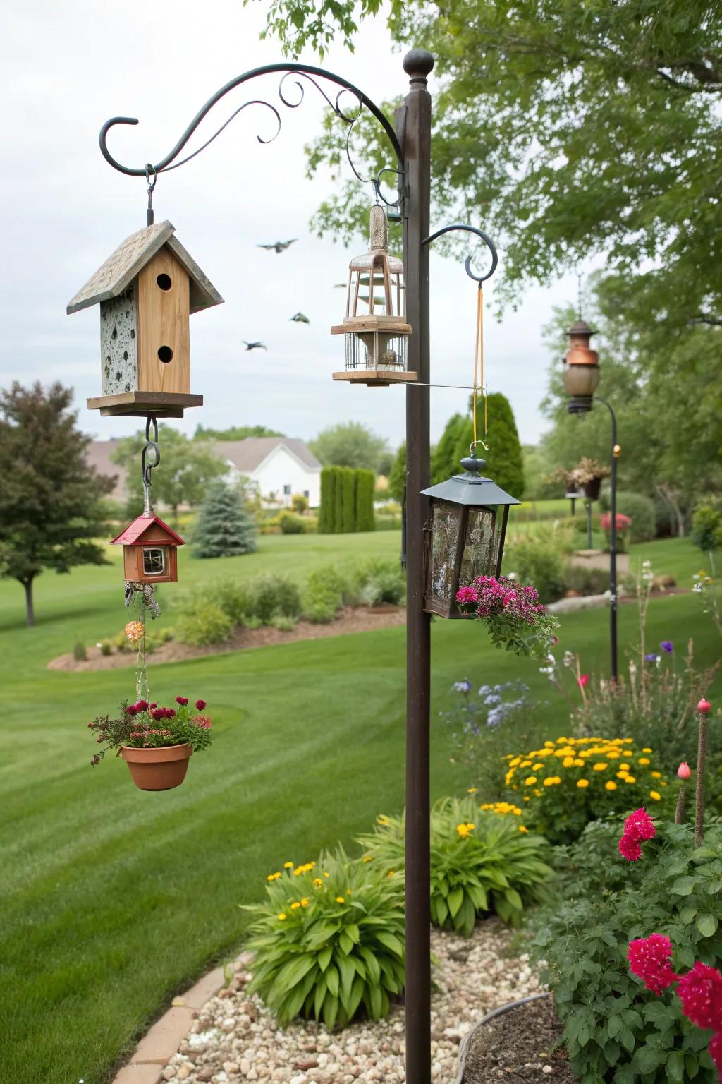 Mini bird sanctuaries bring life and movement to your garden.
