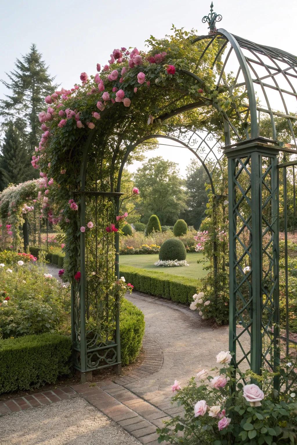 Combine beauty and privacy with a trellis.