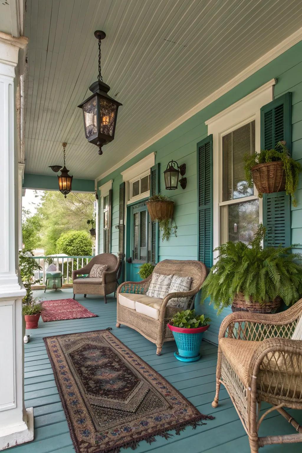 Add retro vibes with vintage teal.