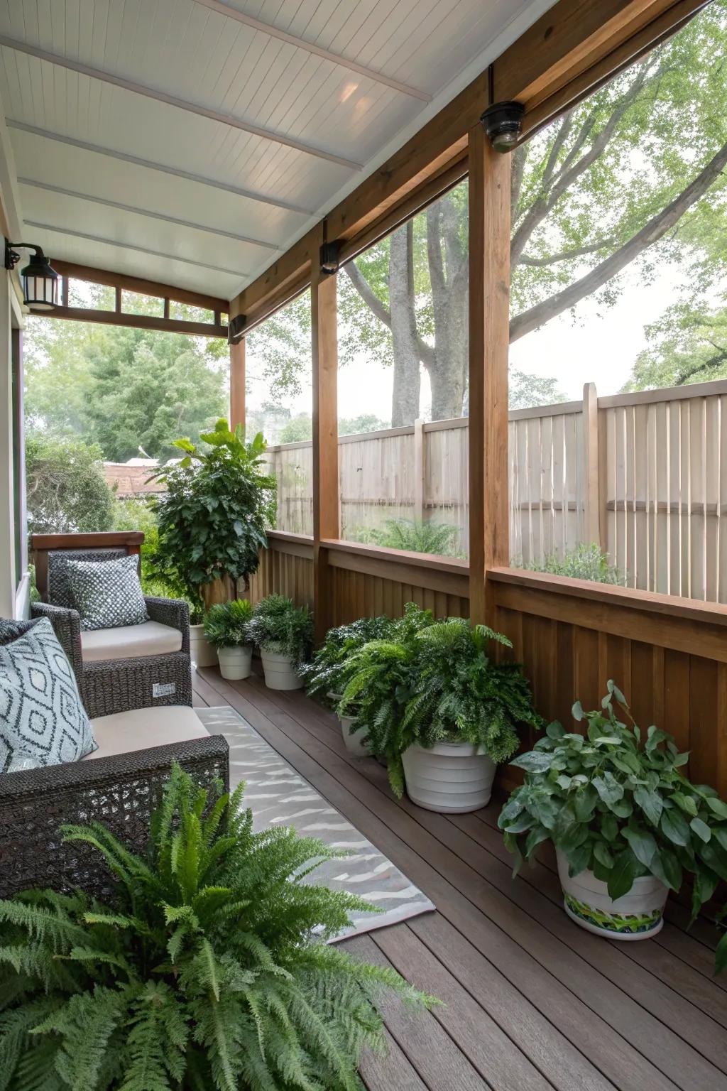 Create a private nook for ultimate relaxation.