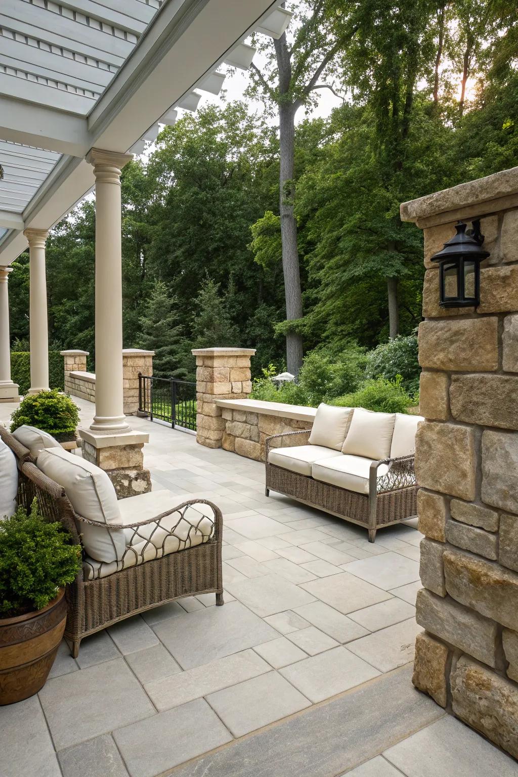 Natural stone fences add elegance and sophistication.