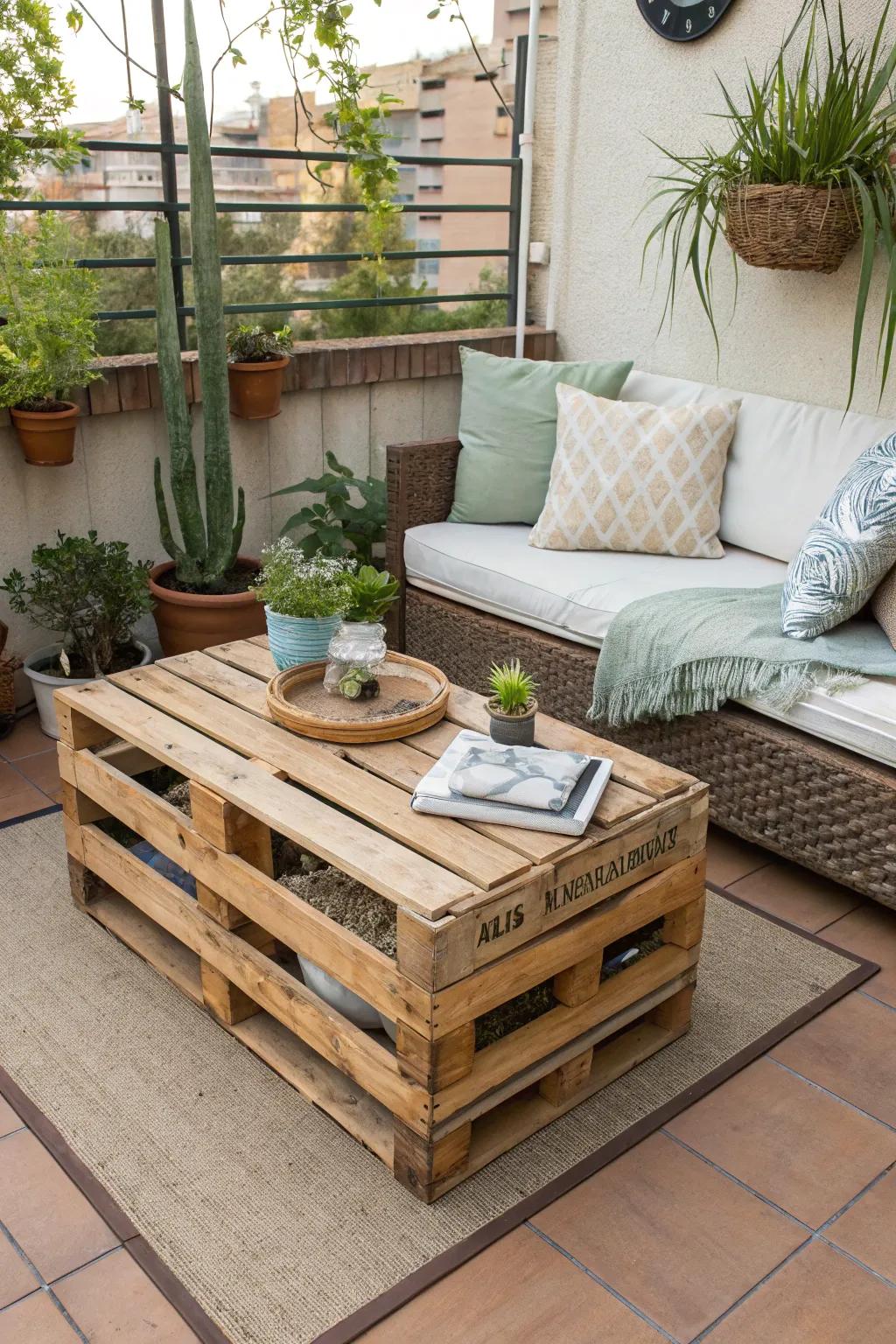 A coffee table with storage adds function and style.