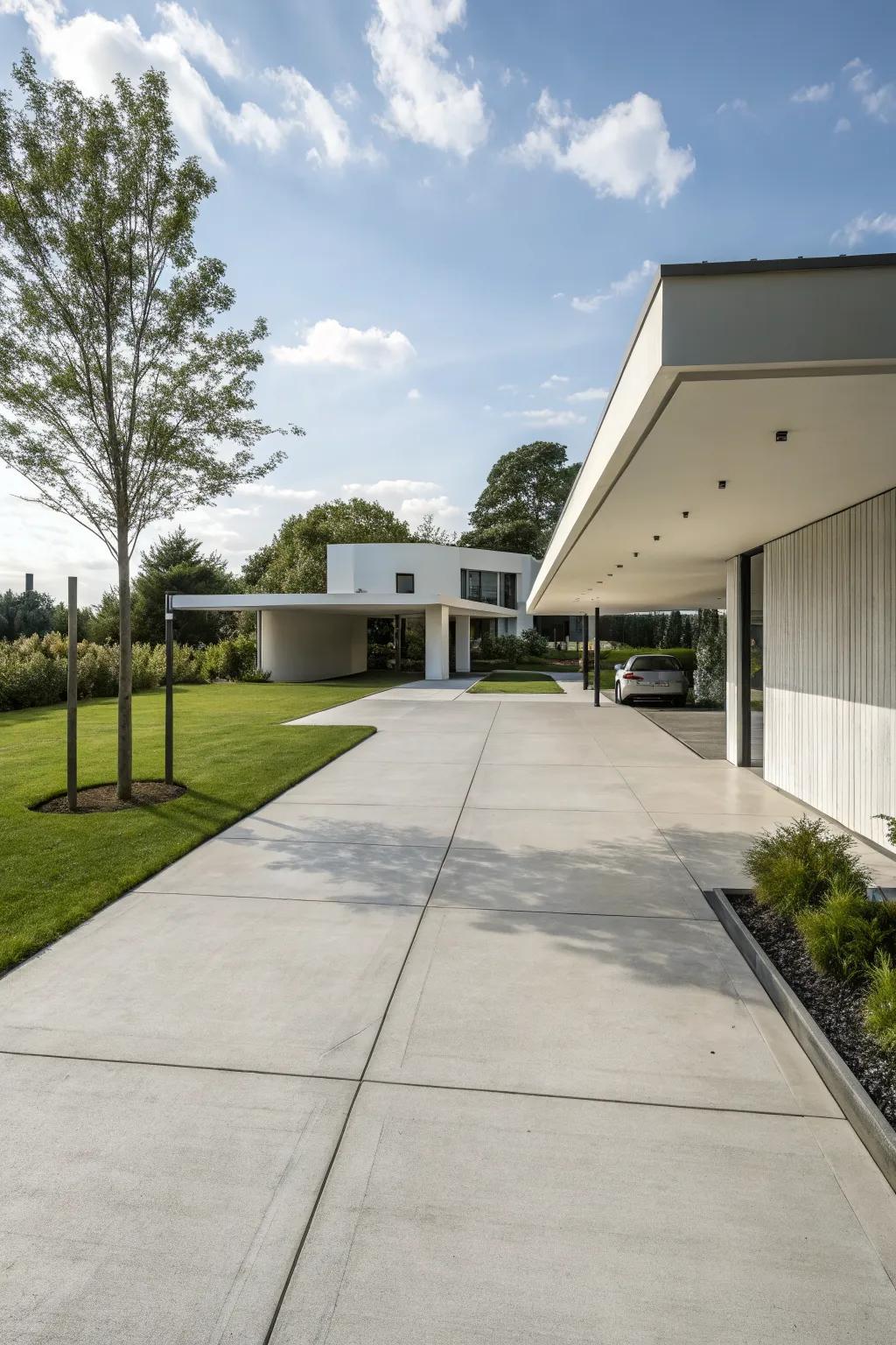 A modern minimalist design exudes sophistication.