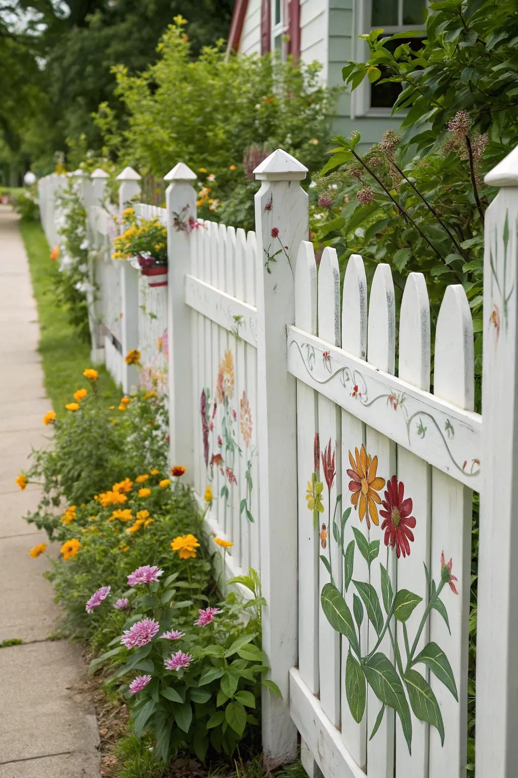 Artistic touches add personal flair to your garden fence.