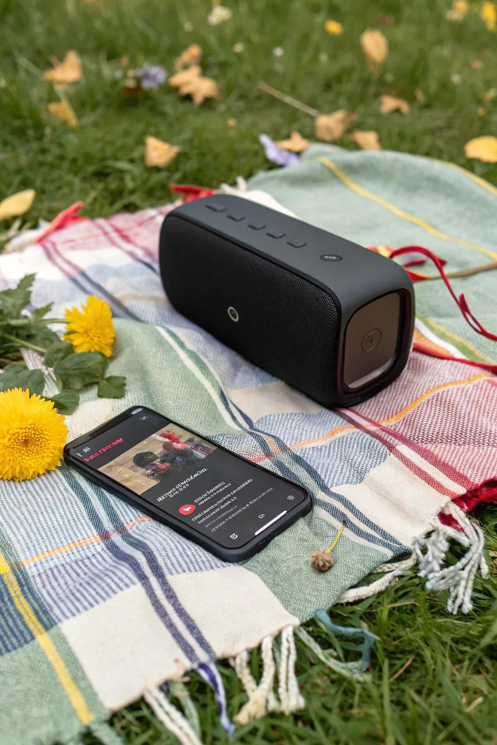 A personalized playlist adds a musical touch to your picnic experience.