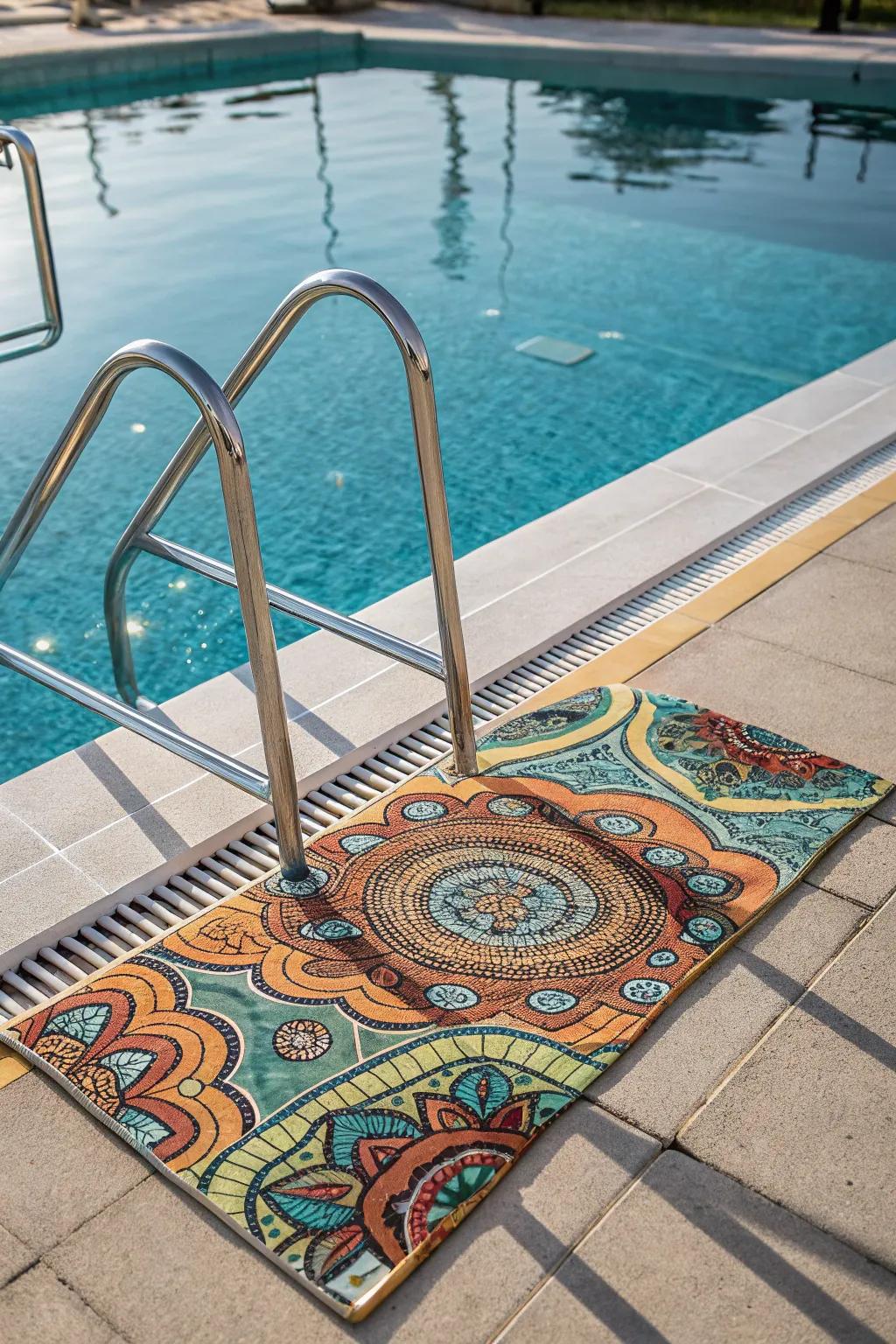 Express your style with patterned mats that add artistic flair.