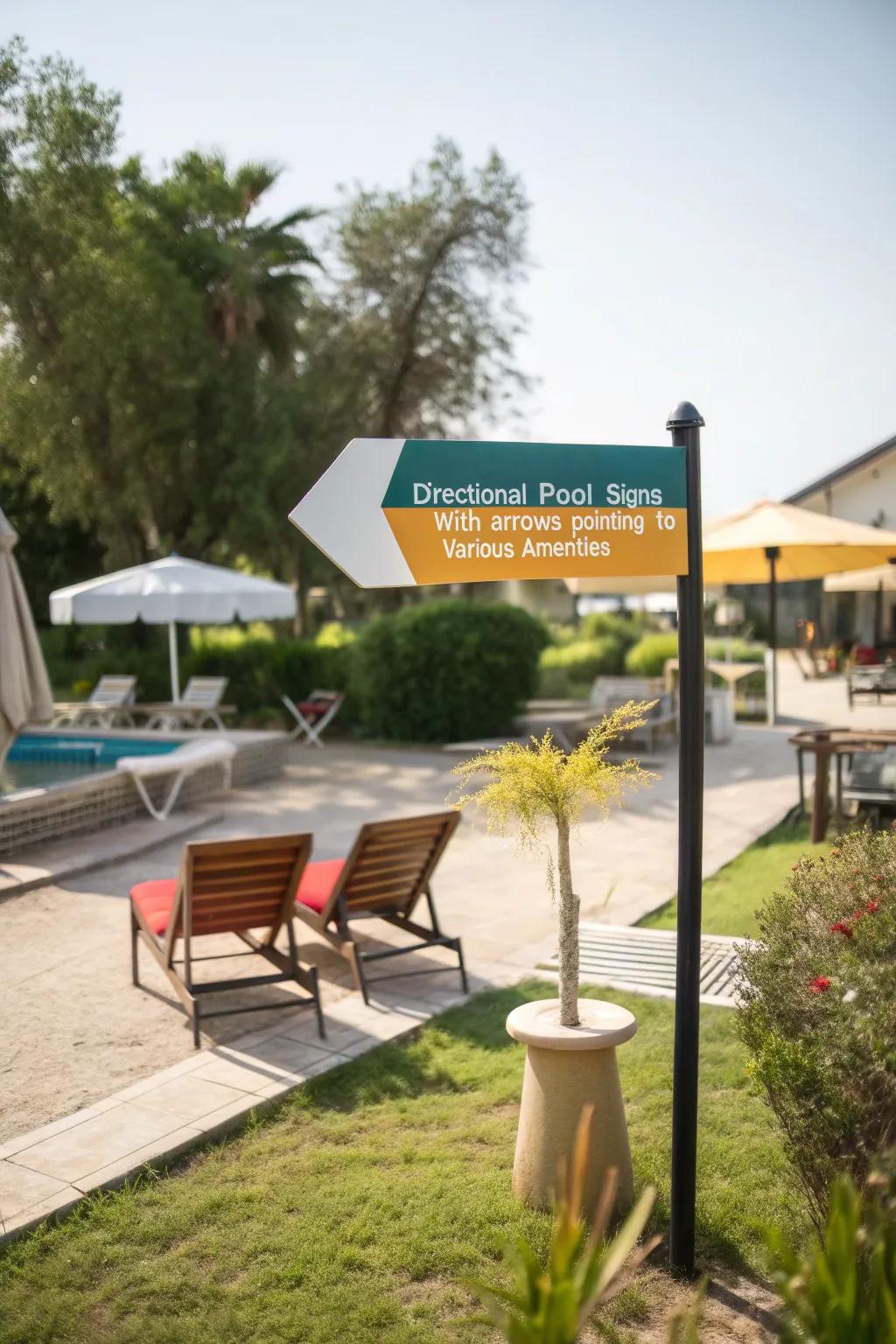 Keep guests informed with directional signage.