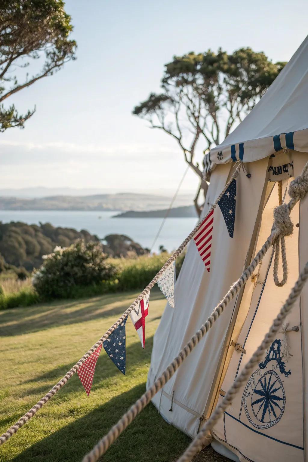 Embrace a nautical theme with ropes and sails.