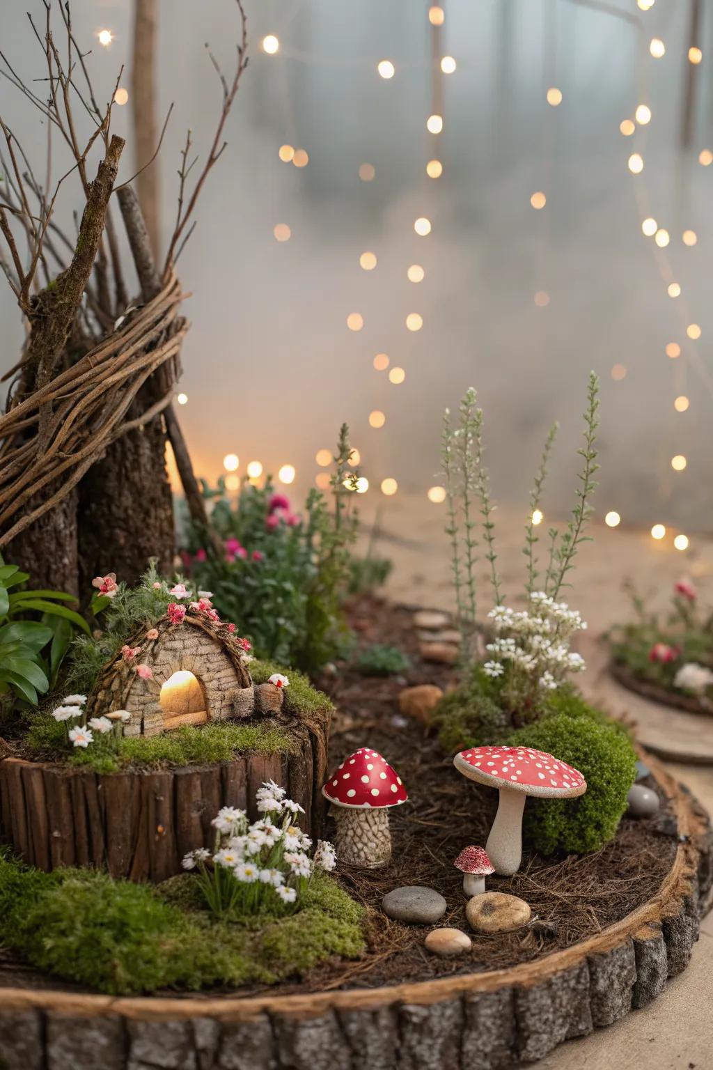A charming fairy garden inviting preschoolers to a world of imagination.